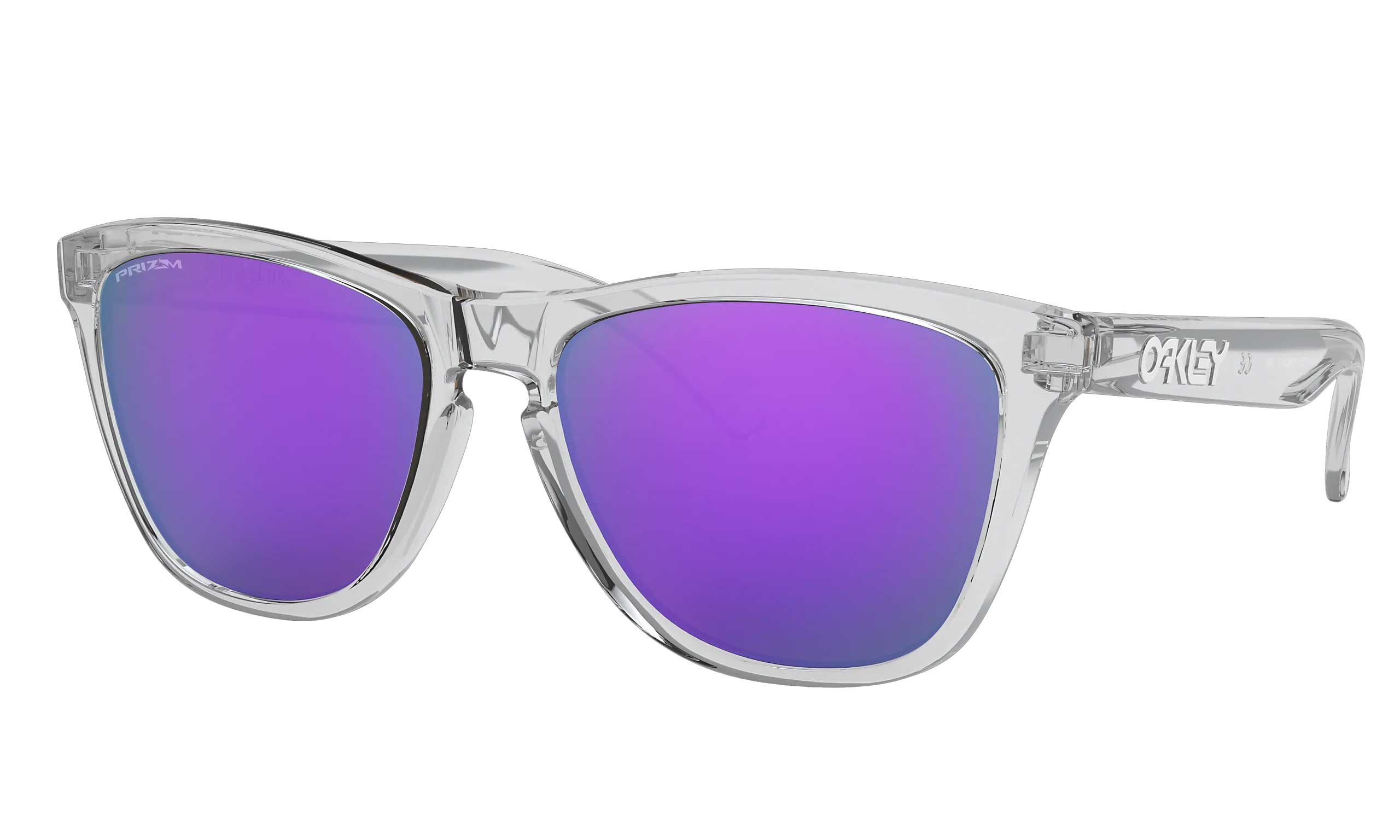 OAKLEY Frogskins Sunglasses - Polished Clear - Prizm Violet Lens – A Farley