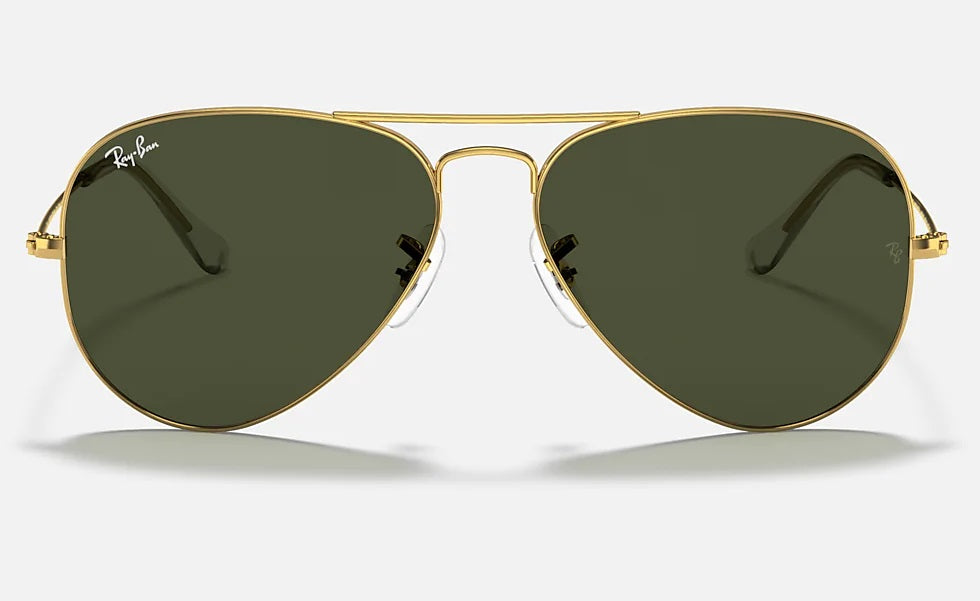 RAY-BAN Aviator Classic Sunglasses - Black Frame - Green G15 Lens – A Farley