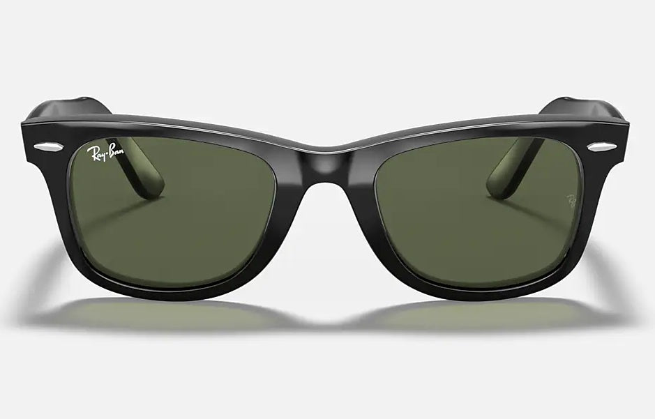 RAY-BAN Original Wayfarer Classic Sunglasses - Black Frame - Green G15 – A  Farley
