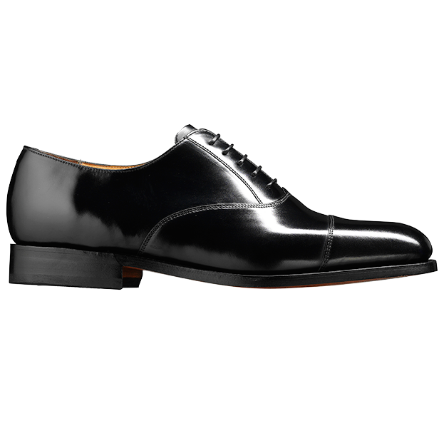 BARKER Arnold Shoes - Mens Classic Oxford - Black Hi-Shine – A Farley ...