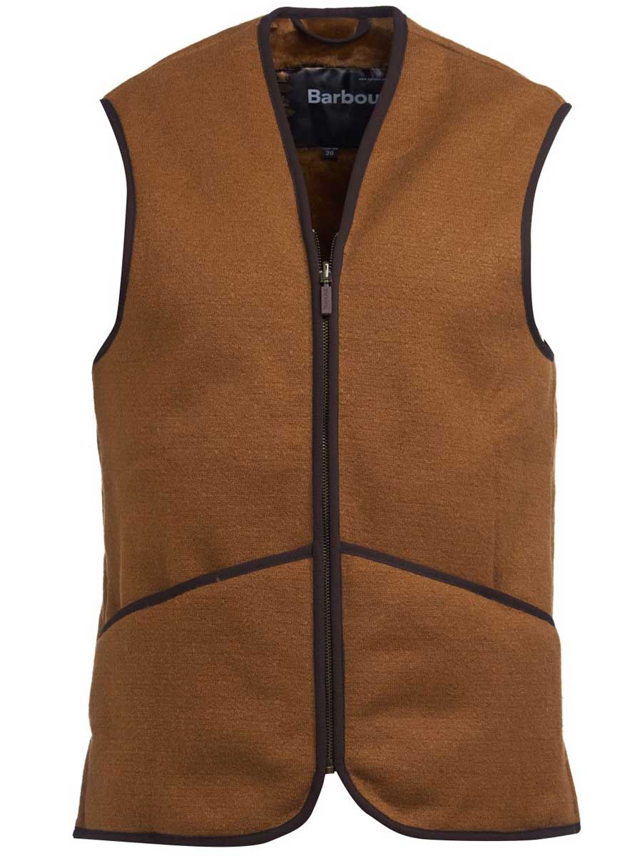 BARBOUR - Men's Warm Pile Waistcoat/Zip-In Liner - Brown