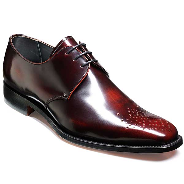 BARKER Darlington Shoes - Mens Derby Style - Brandy Hi-Shine – A Farley