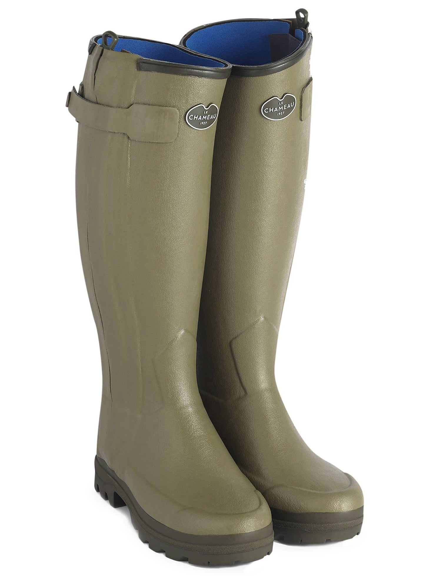 LE CHAMEAU Chasseur Boots - Ladies Neoprene Lined Full Zip - Vert Vier ...