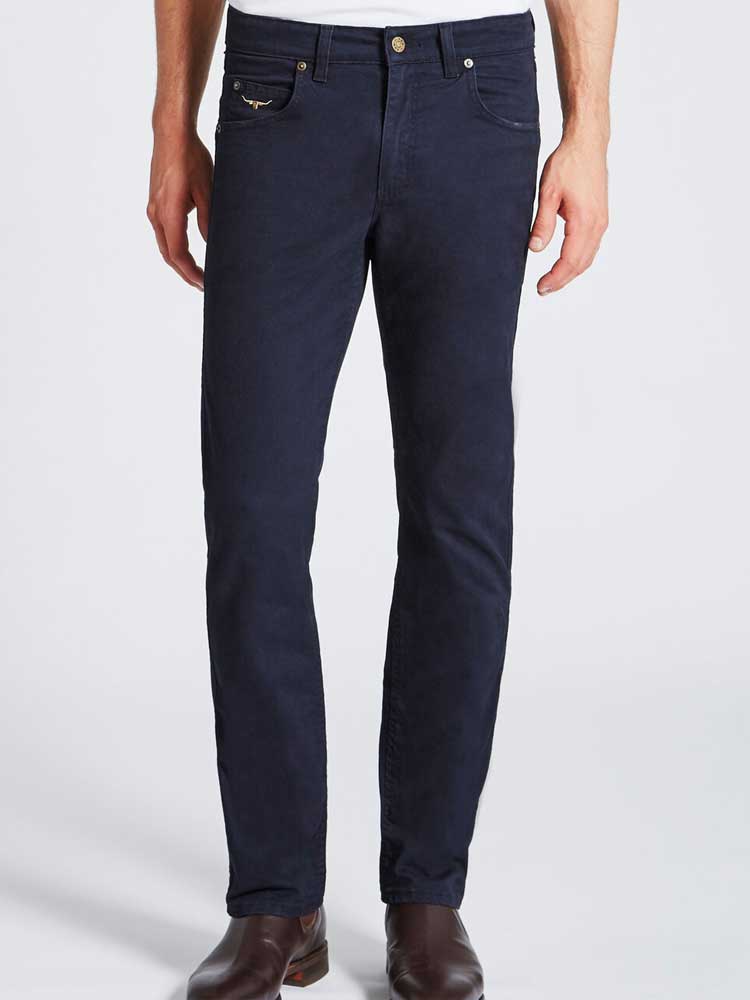 RM WILLIAMS Chinos - Men's Linesman Drill Cotton Slim-Fit - Navy – A ...