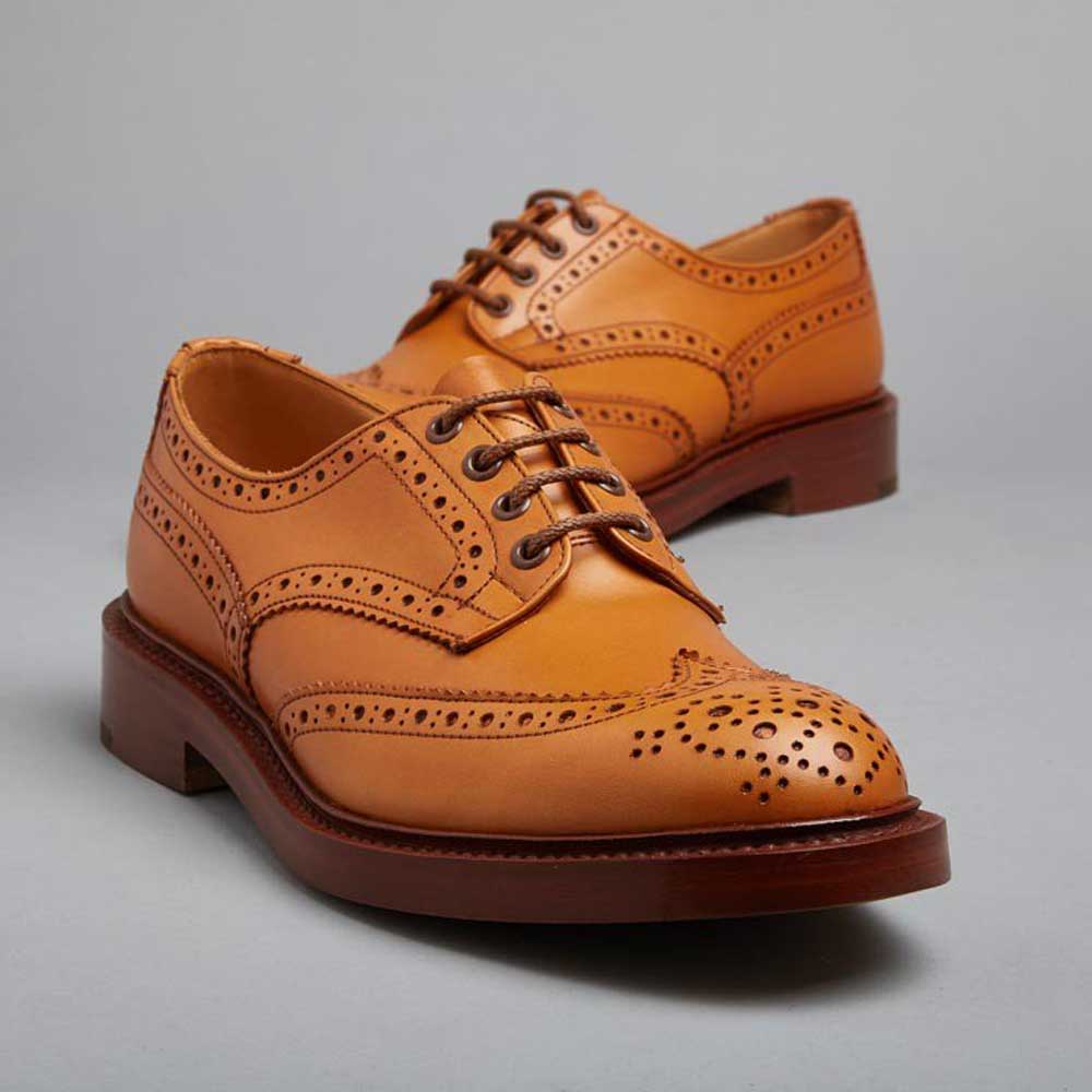 TRICKER'S Bourton Shoes - Mens Dainite or Leather Sole - Acorn