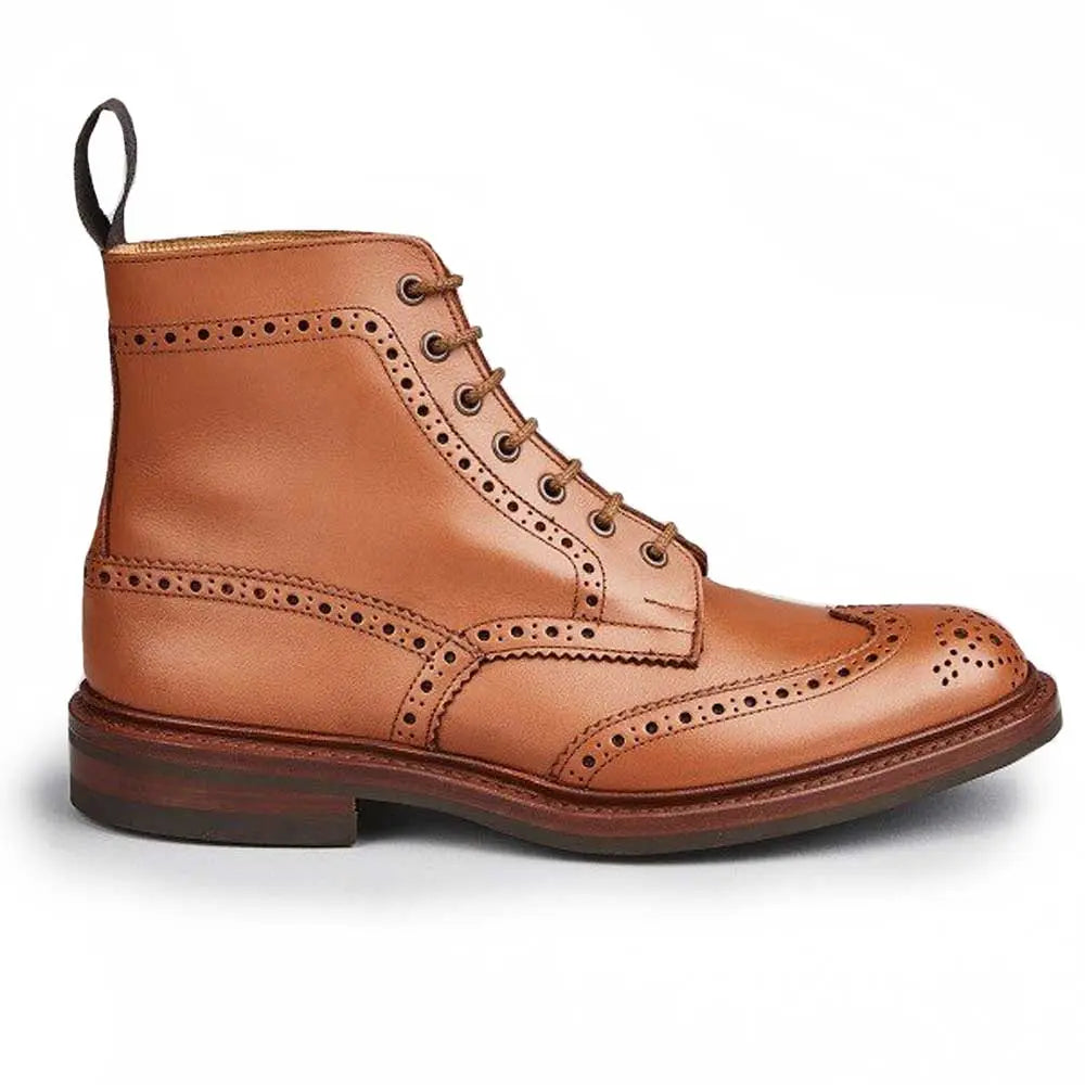 TRICKER'S Stow Boots - Mens Dainite or Leather Sole - Black Calf