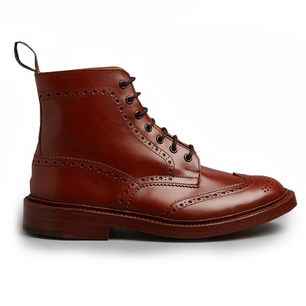 TRICKER'S Stow Boots - Mens Dainite or Leather Sole - Black Calf