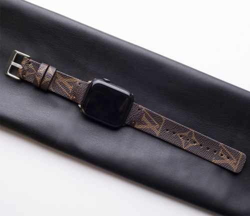 Brown Checkered LV Louis Vuitton Luxury High End Apple Watch band –  iconiclegendwear