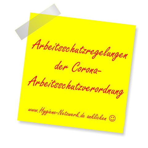 Arbeitsschutzregelungen der Corona-Arbeitsschutzverordnung 