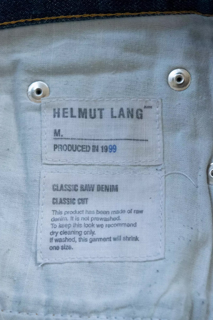 SOLD] Helmut Lang 1999 Raw Denim in Classic Cut – Chaperone Store