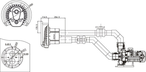 Schema tecnico Kit Piscina Nuoto Controcorrente Placca in ABS