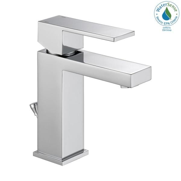 Delta Modern Single Hole Single-Handle Bathroom Faucet in Chrome