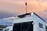 two flush scene lights mounted on a ram promaster