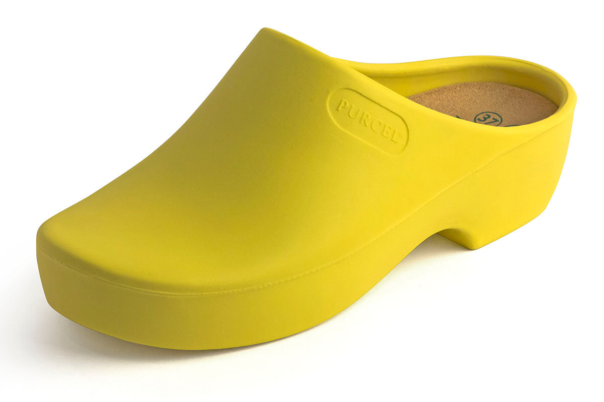 PURCEL CLASSIC CLOGS (open-back), YELLOW – Gardenclogs.com