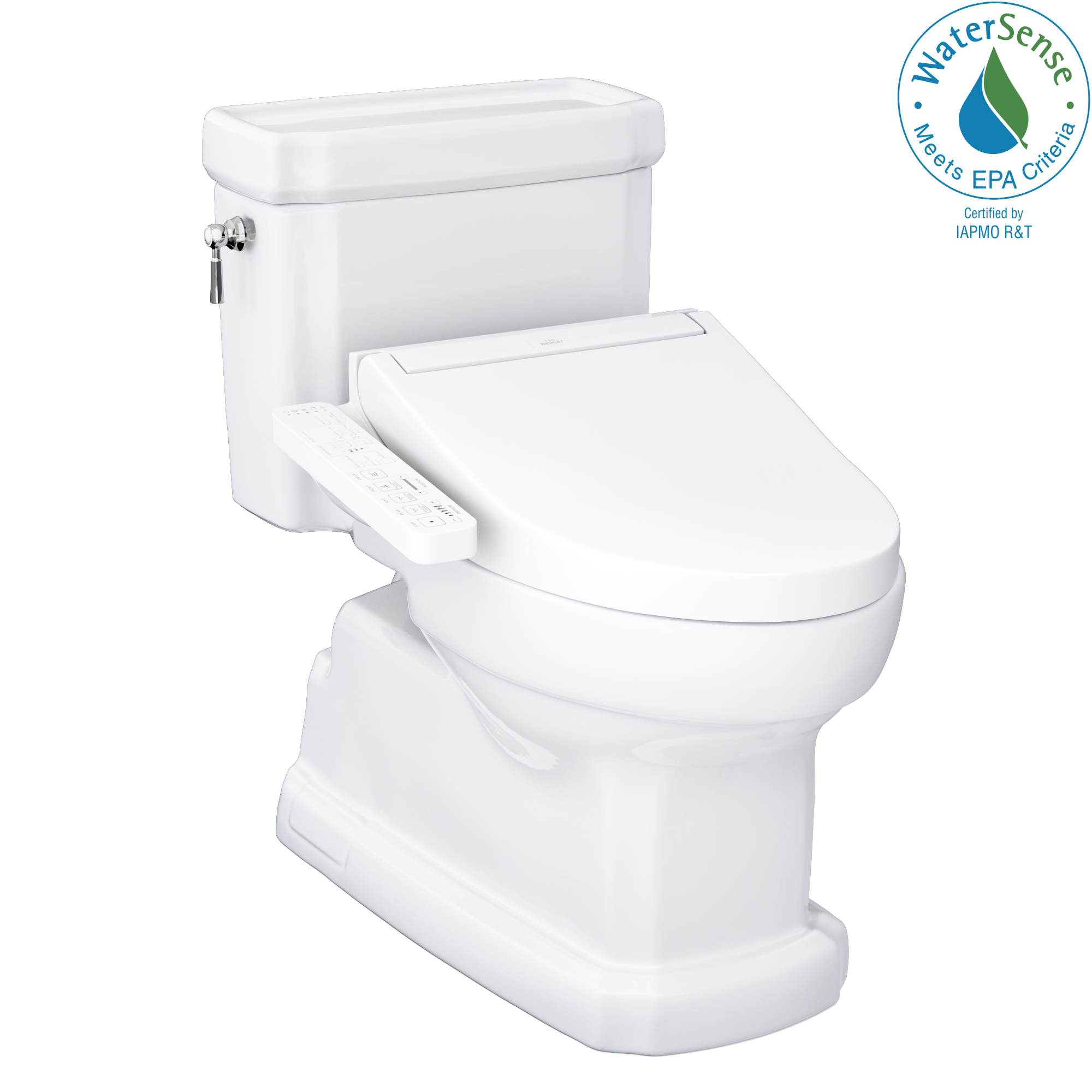 TOTO WASHLET+ Eco Guinevere Elongated 1.28 GPF Universal Height Toilet