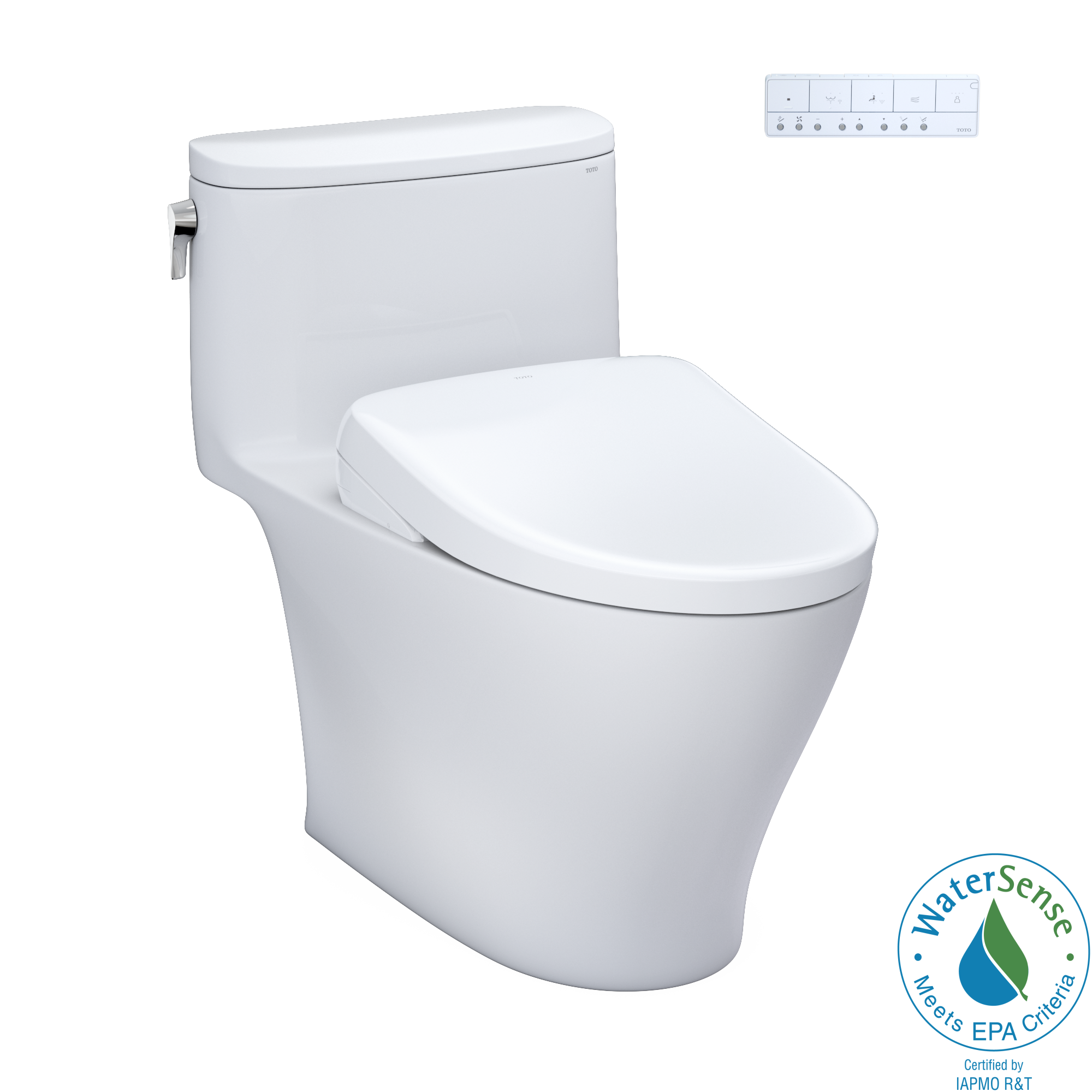 TOTO WASHLET+ Eco Guinevere Elongated 1.28 GPF Universal Height Toilet