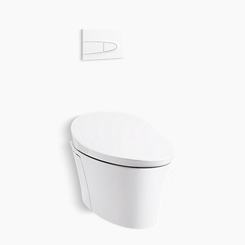 Toilette intelligente Numi de KOHLER, chasse double, blanche 3901-NPR-0