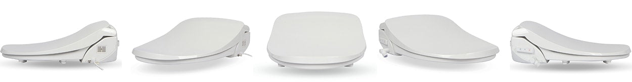 Alpha iX Hybrid Bidet seat shown in a 360 degree view