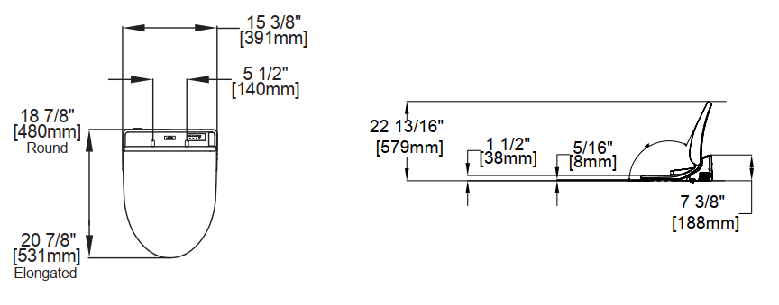 toto c200 washlet dimensions