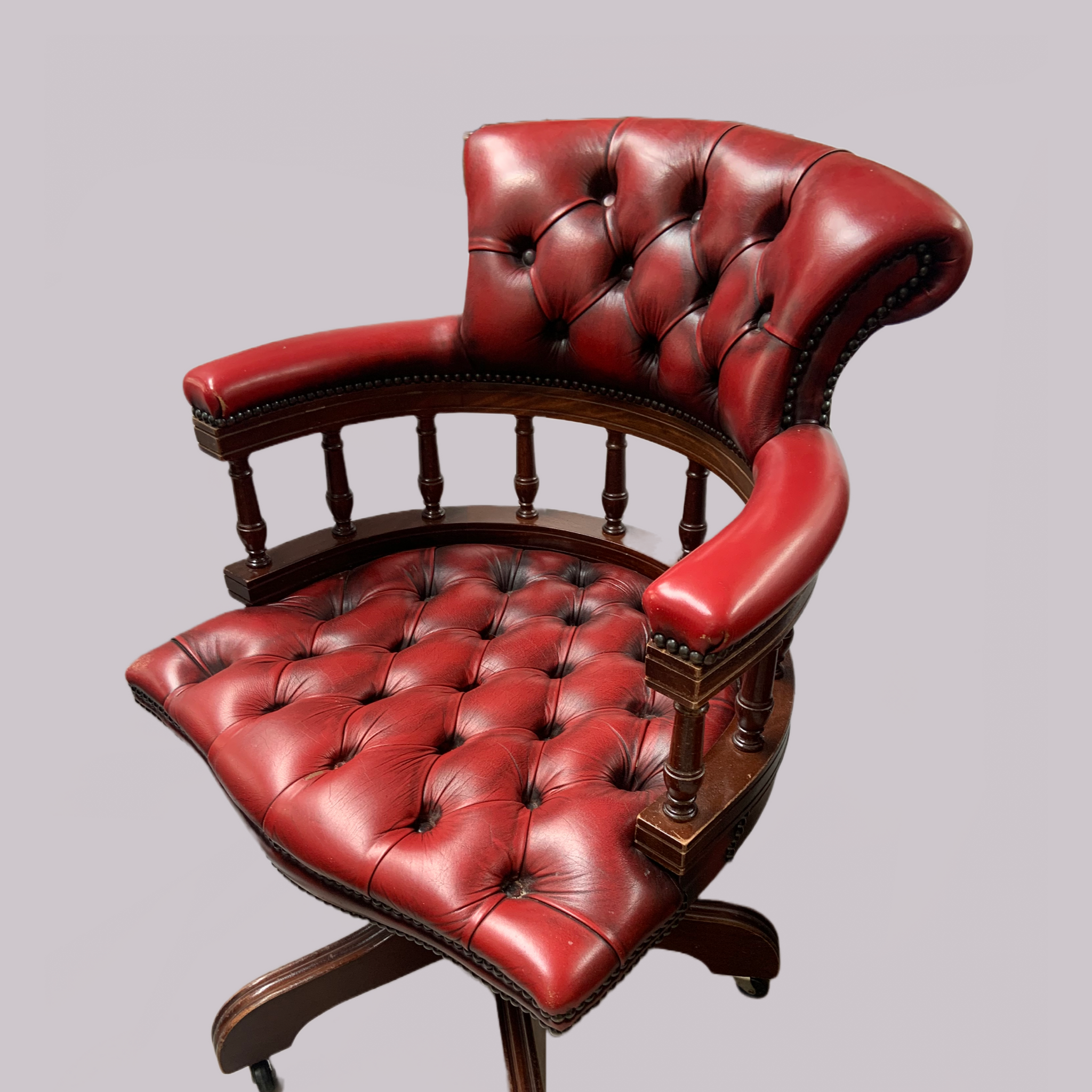 captains chair red leather