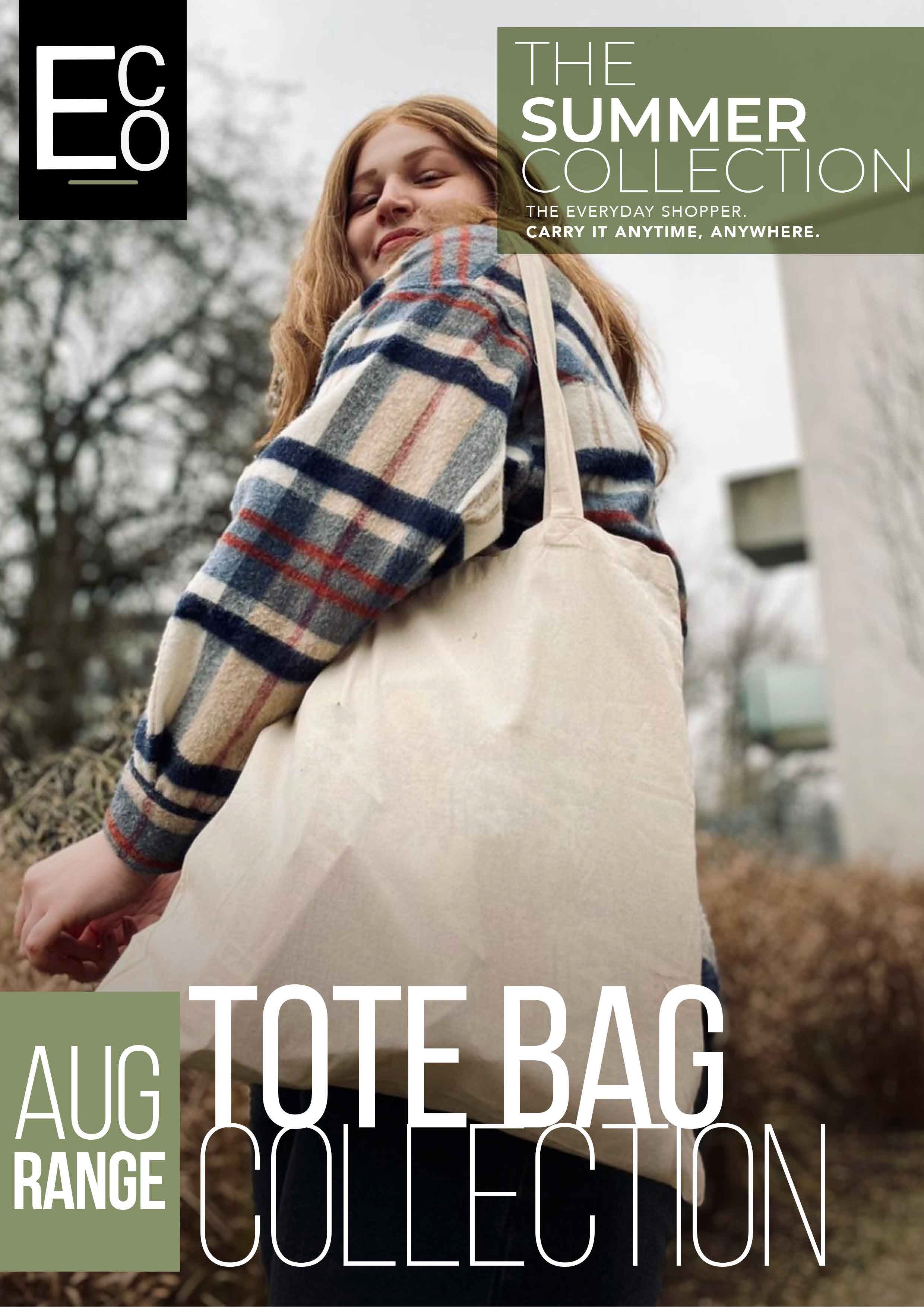 eco friendly tote bag colleection catalogue presentation