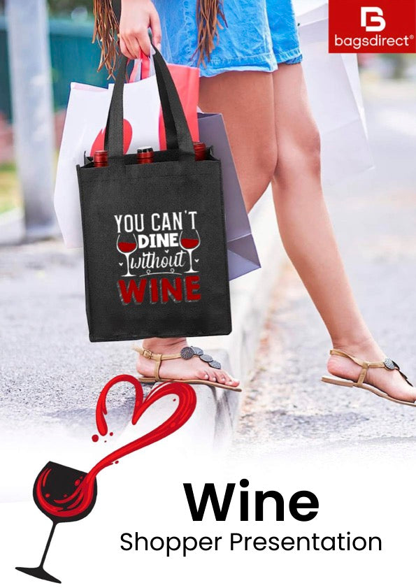 Wein-Shopper-Taschen mit Branding-Präsentationskatalog