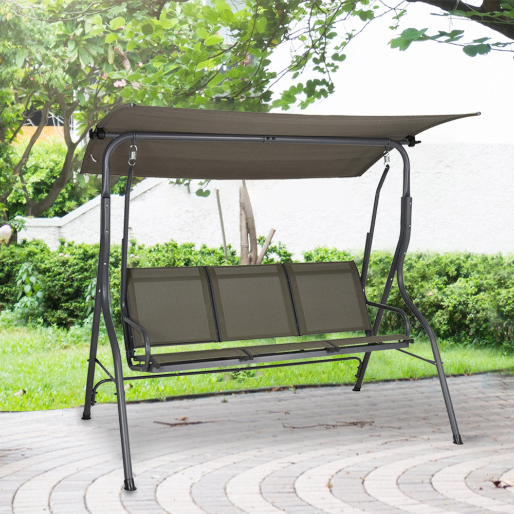 metal 3 seater swing chair