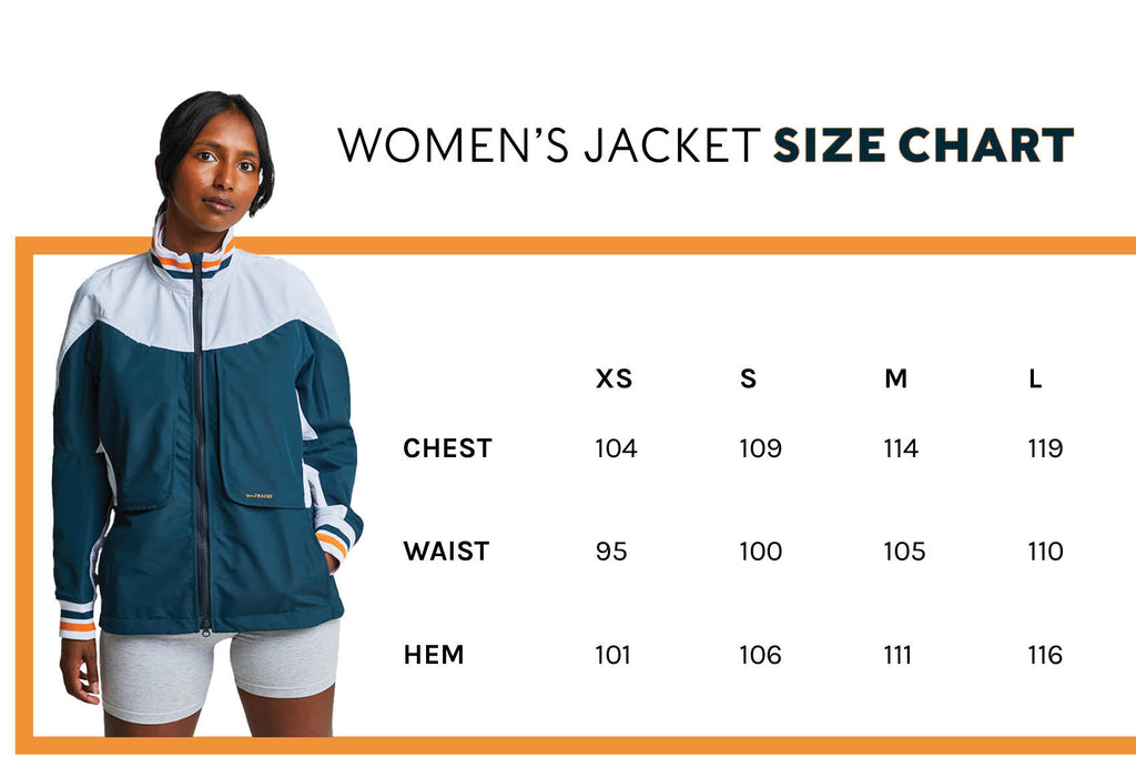 Size chart Golf Jacket Untraced Blue and White Women Untraced Golfing