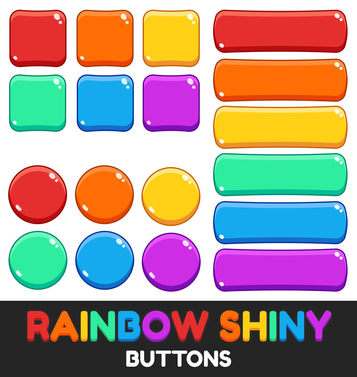 Rainbow Shiny Buttons Rodev Market - roblox rainbow gui