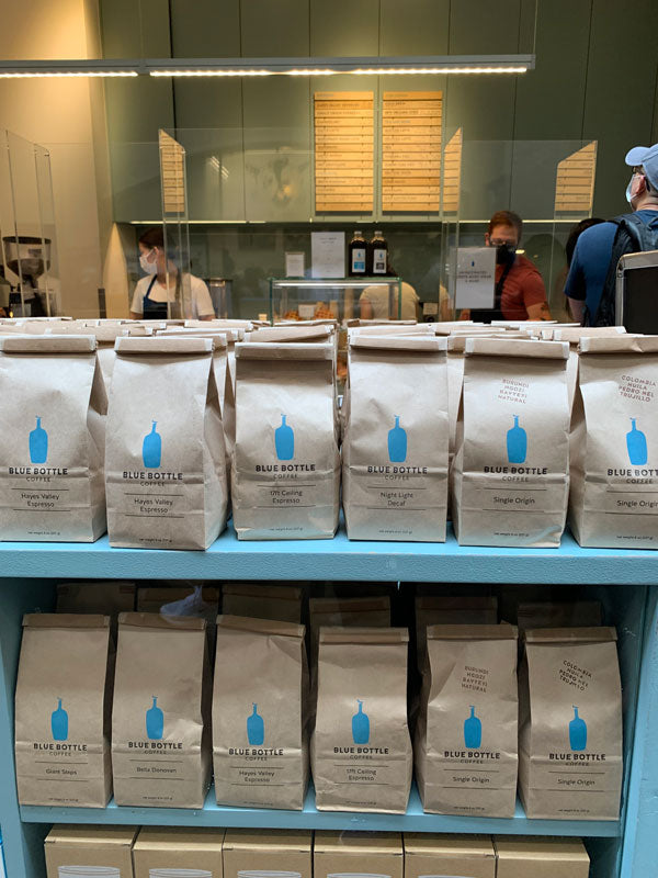 Blue Bottle variety of coffee