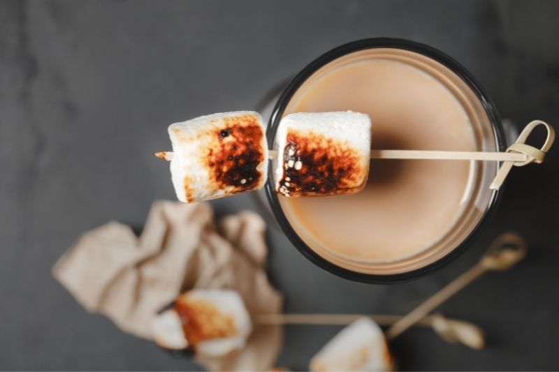 Grilled Marshmallow latte – a drink to bring back memories from a camp bonfire