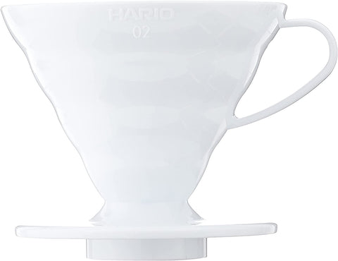 Hario V60 Ceramic Coffee Dripper, Size 02, White