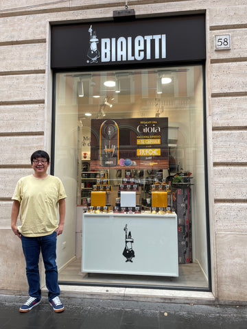 Photo of you in front of Bialetti shop