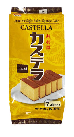 Imuraya Japanese Style Pre-Sliced Baked Sponge Pound Cake 9.8oz, 7 Pieces (Original)