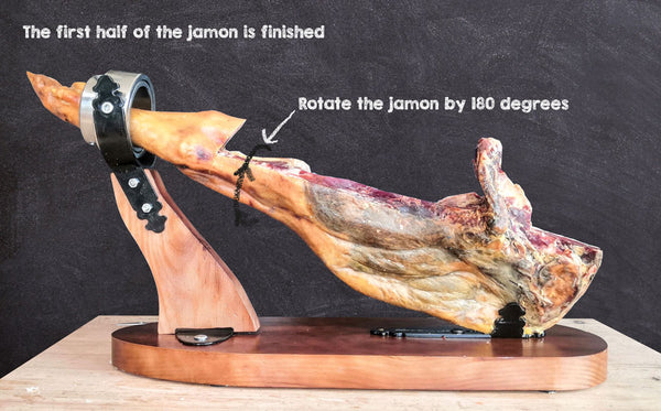 The first half of the jamon is finished 