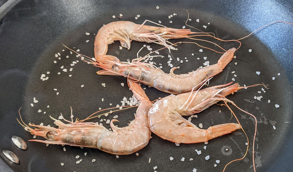 gambas a la plancha with seasalt