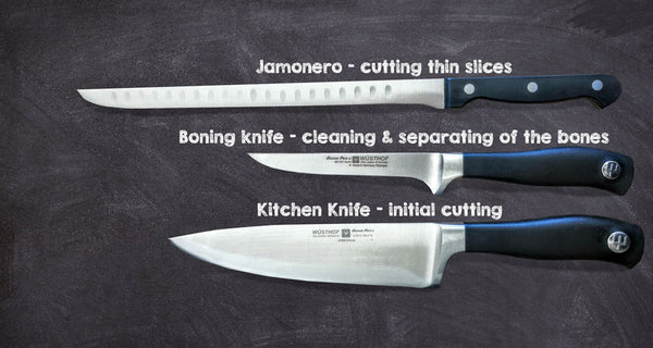 tools for cutting jamon