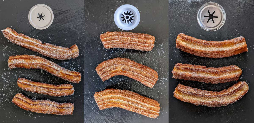 different shapes of churros