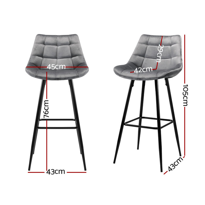 paris kitchen bar stool in grey