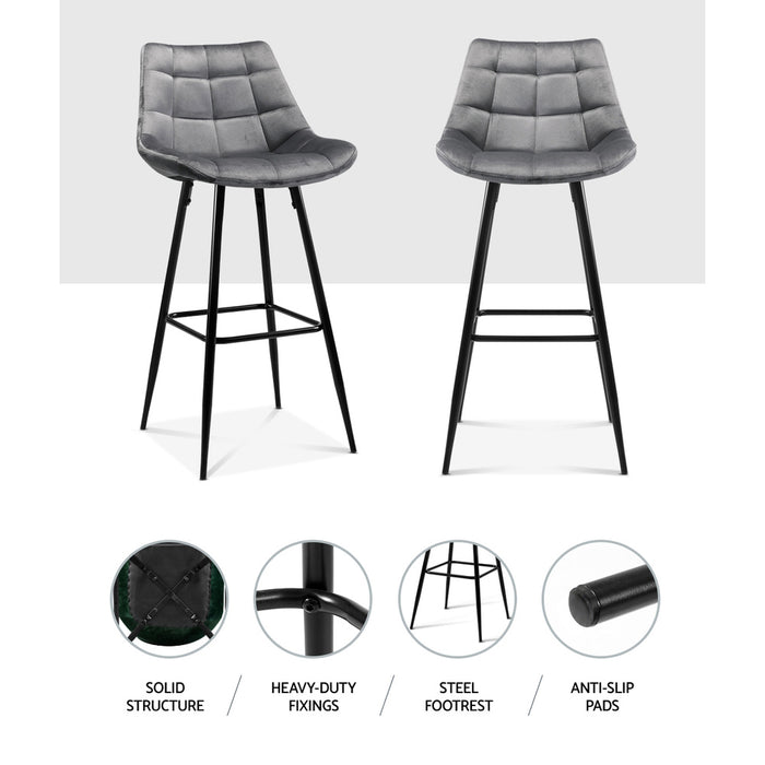 paris kitchen bar stool in grey