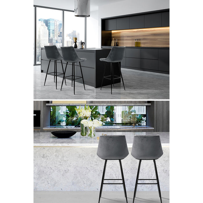 paris kitchen bar stool in grey