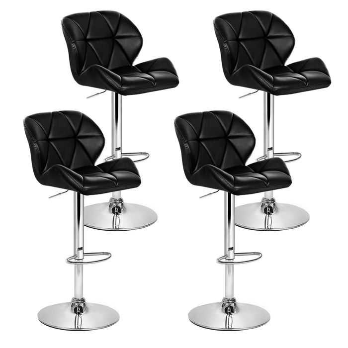 black and chrome kitchen bar stools