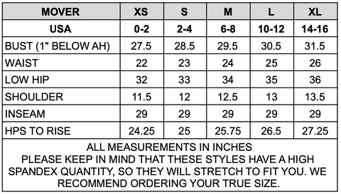 Size Chart - Mover – Rivet Utility