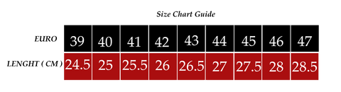 size guide male