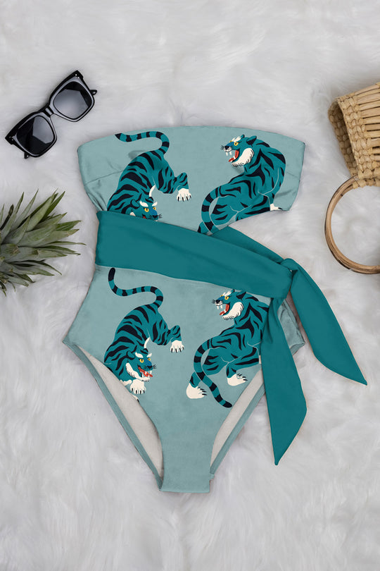 Project Cece  Nirali deep plunge swimsuit