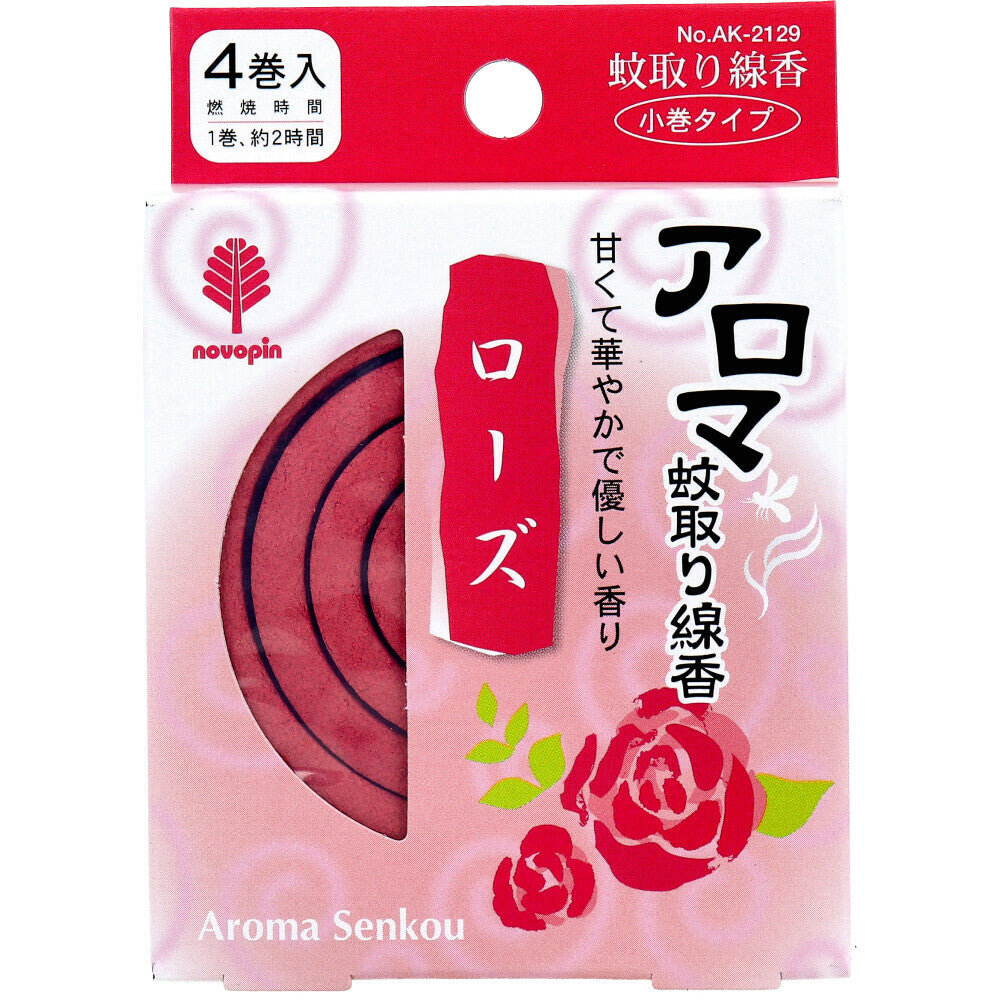 AROMA 芳香蚊香  玫瑰 4卷入