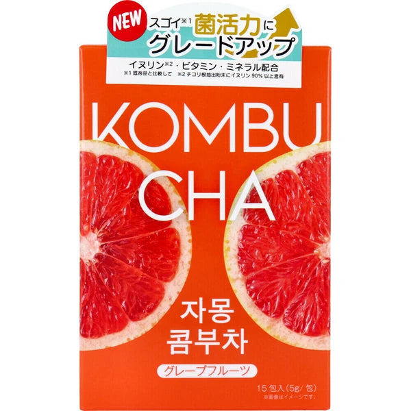 HEALSLAB 康普茶粉包 葡萄柚味 5g×15包 美顏代謝×零負擔飲品！