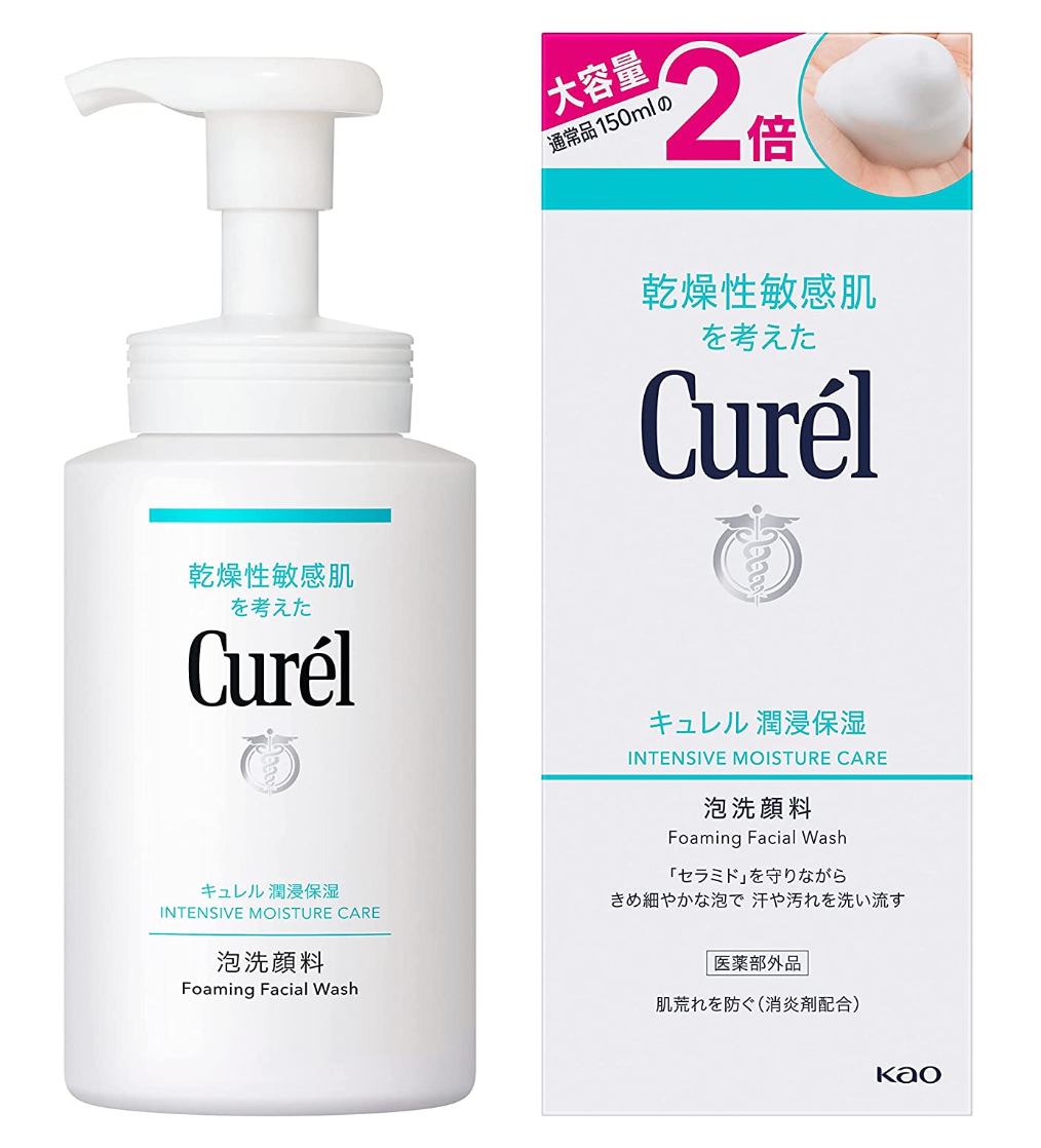 珂潤Curel潤浸保濕洗顏慕絲  瓶裝150mL  / 補充包 130mL / 大瓶裝 300mL - 大瓶裝（300mL)