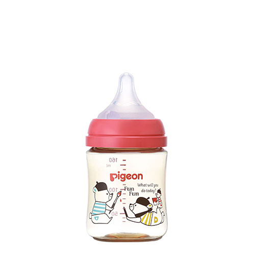 Pigeon貝親 母乳實感 PPUS寬口奶瓶80mL/160mL/240mL - 熊熊 160mL