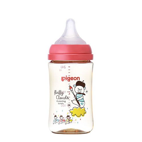 Pigeon貝親 母乳實感 PPUS寬口奶瓶80mL/160mL/240mL - 熊熊 240mL